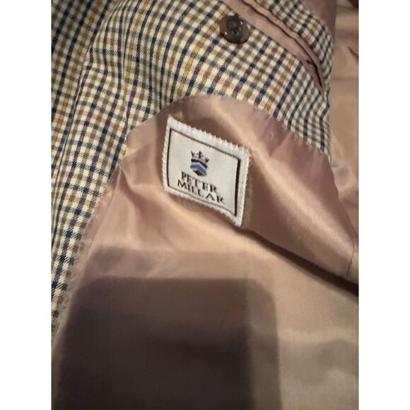 Peter Millar 42T PLAID Sports coat/Blazer made‎ in Canada Gun Club Plaid Preppy - Picture 6 of 9